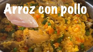 How to make Arroz con pollo Chicken n rice [upl. by Naoj]