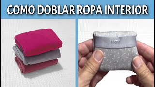 Como DOBLAR la ROPA INTERIOR Método Bolsillo [upl. by Susejedairam]