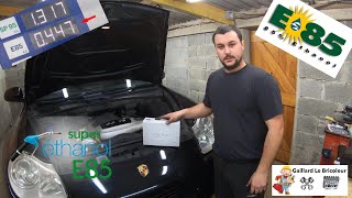 Installation kitboitier Bio Ethanol E85 Porsche Cayenne S 955 45L [upl. by Carine]