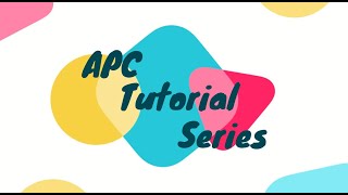 1 APC TUTORIAL SERIES  RENEWAL [upl. by Amliw806]