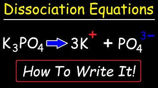 How To Write The Dissociation Equations of Ionic Compounds [upl. by Anaidirib]