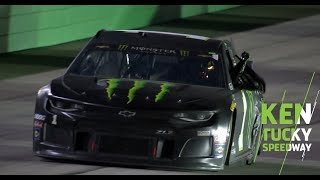 Kurt Busch narrowly beats brother Kyle for Kentucky win [upl. by Millhon789]