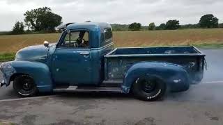 Chevy 3100 burnoutbmw M57 530d engine conversion [upl. by Kohler]