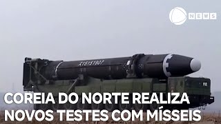 Coreia do Norte realiza novo teste de míssil balístico [upl. by Nnahtur]