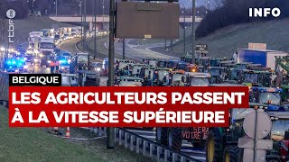 Belgique et France  les agriculteurs se mobilisent  RTBF Info [upl. by Aelam]