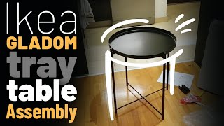 Ikea Gladom Tray Table Assembly  bonus puppy [upl. by High]