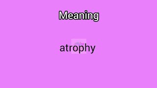 atrophy meaning in English amp Telugu  Googul Dictionary dictionary meanings telugu english [upl. by Ramahs]