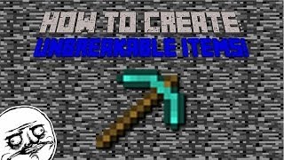 Minecraft Tutorial How to create UNBREAKABLE ITEMS 175 [upl. by Nhguavoj]