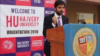 Welcome amp Motivational Speech at HU Orientation by Mr Umer Sheikh [upl. by Lehteb]