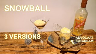 How to make Snowball 3 ways  advocaat ice cream UK Christmas drink [upl. by Omer]