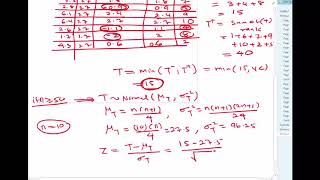 Wilcoxon signed rank test Normal Approximation [upl. by Hna]