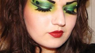 Sexy Green Witch Makeup Tutorial for Halloween [upl. by Elson]