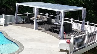 Erommy 12’x20’ Outdoor Louvered Pergola with Adjustable Aluminum Rainproof Roof [upl. by Midian]