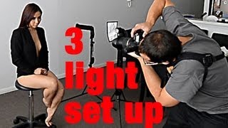 LIVE Photoshoot  3 light portrait amp DIY GOBO background [upl. by Tortosa]