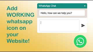 How to add floating whatsapp icon on html website floatingwppjs [upl. by Severson]