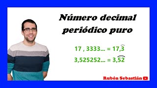 DECIMAL PERIÓDICO PURO Explicación y ejemplos de números decimales [upl. by Atniuqal]