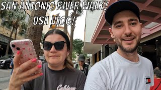 Brits Visit San Antonio Riverwalk for the first time WOW USA VLOG [upl. by Faro]