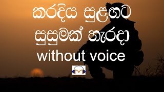 Karadiya Sulagata Karaoke without voice කරදිය සුළඟට සුසුමක් හැරදා [upl. by Ron693]