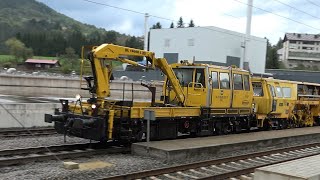 Geismar maintenance lorry with crane 9978 9485 572 2 amp tamping machine Vrbovsko 2102024 [upl. by Jaquiss]