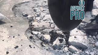 Asphaltpro aplicación de asfalto en frío sobre concreto hidráulico [upl. by Nivert]