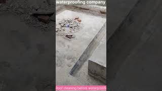 Roof cleaning before waterproofing [upl. by Aletsirc]