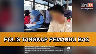 Pemandu bas crush dengan murid sekolah rakam video ditangkap [upl. by Cristi]