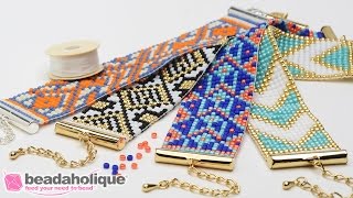 How to Make the Beaded Loom Bracelet Kits by Beadaholique [upl. by Abehsat]