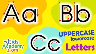 How to Write Uppercase and Lowercase Letters  Kids Academy [upl. by Anilok]