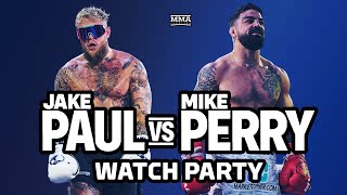 Jake Paul vs Mike Perry LIVE Stream  Main Event Watch Party  MMA Fighting [upl. by Euqinom575]