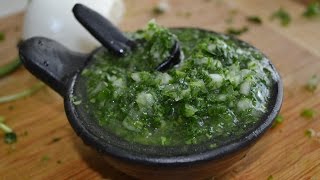 Colombian Salsa de Ají With Authentic Chamba  Great With Empanadas [upl. by Sollows]