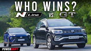 Is the Hyundai Creta N Line really better than a VW Taigun GT  PowerDrift Review [upl. by Avictor140]