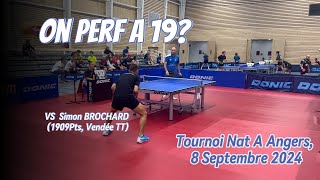 Tournoi Angers 2024 VS Simon BROCHARD 1909 Vendée TT On perf à 19 [upl. by Kato]