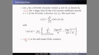 Explicit Upper Bounds for the Stieltjes constants [upl. by Yuri169]