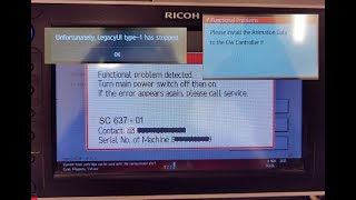 Easy way of fixing the error code SC 63701  Ricoh copier sc63701 fixing [upl. by Nnylahs]