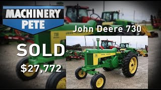 John Deere 730 in Ontario 8285R and 4755 Tractors in Iowa Sold High on November 23 Auctions [upl. by Hose]