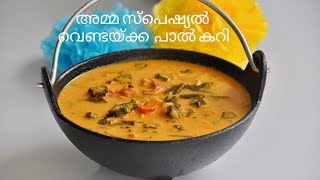 അമ്മ സ്പെഷ്യൽ വെണ്ടയ്ക്ക പാൽ കറി  Nadan Vendakka Pal Curry  Vendakka Mappas Ep525 [upl. by Ondrea300]