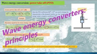 Wave energy conversion Dynamics and energy extractions [upl. by Yrrej]