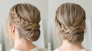 Double Braid Wrapped Roll Bun  Missy Sue [upl. by Bushey754]