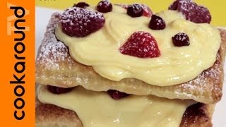 Millefoglie con crema pasticcera fragole e frutti di bosco tutorial [upl. by Nodyarb]