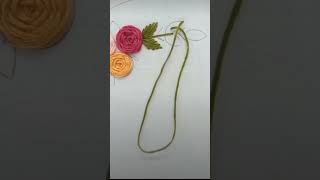 easy hook embroidery flowers easy [upl. by Enneles]