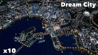 100k Population Dream City Timelapse Build  Cities Skylines  No Mods  Chill House Music [upl. by Juliana]