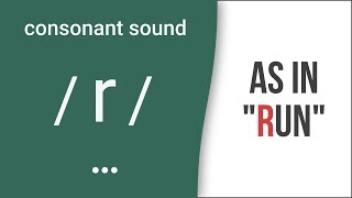 Consonant Sound  r  as in quotrunquot American English Pronunciation [upl. by Padget721]