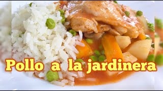 DELICIOSO Y FÁCIL POLLO A LA JARDINERA 🍅🥔🥕😋👩🏼‍🍳 [upl. by Aina]