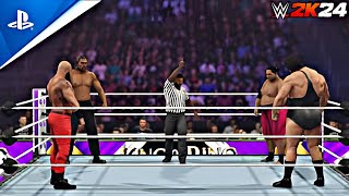 Who is a Real Monster Andre the Giant vs Braun Strowman vs Khali vs Yokozuna  WWE 2K24  PS5 [upl. by Wassyngton]