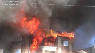 5th Alarm Building Fire in Long Branch NJ [upl. by Drwde29]