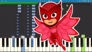 PJ Masks Song  Hey Hey Owlette  Piano Tutorial [upl. by Nordna574]