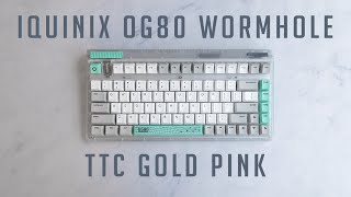 IQUNIX OG80  TTC Gold Pink Switches  Alu Plate  ASMR Sound Test [upl. by Eckmann]