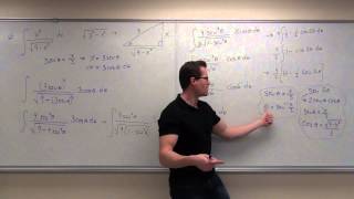 Calculus 2 Lecture 73 Integrals By Trigonometric Substitution [upl. by Ytisahcal]