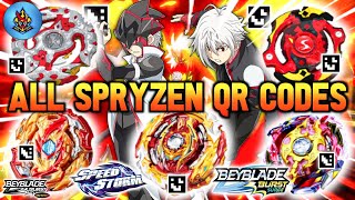 ALL SPRYZEN QR CODES  PRO SERIES LORD SPRYZEN QR CODE  BEYBLADE BURST SURGE APP [upl. by Eeliak]