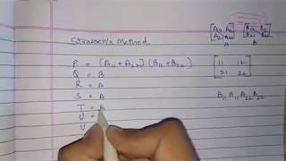 Strassens Matrix Multiplication Trick How to learn formulas easily [upl. by Chong]